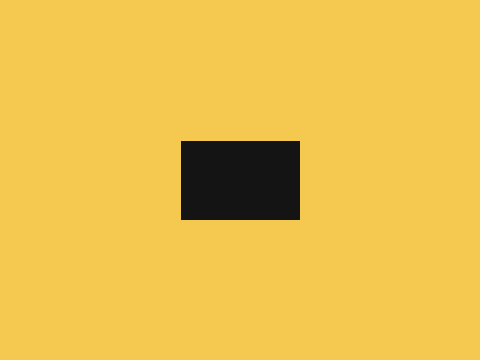 A cream rectangle with a dark bar that blinks open and shut, standing in for an animated meme